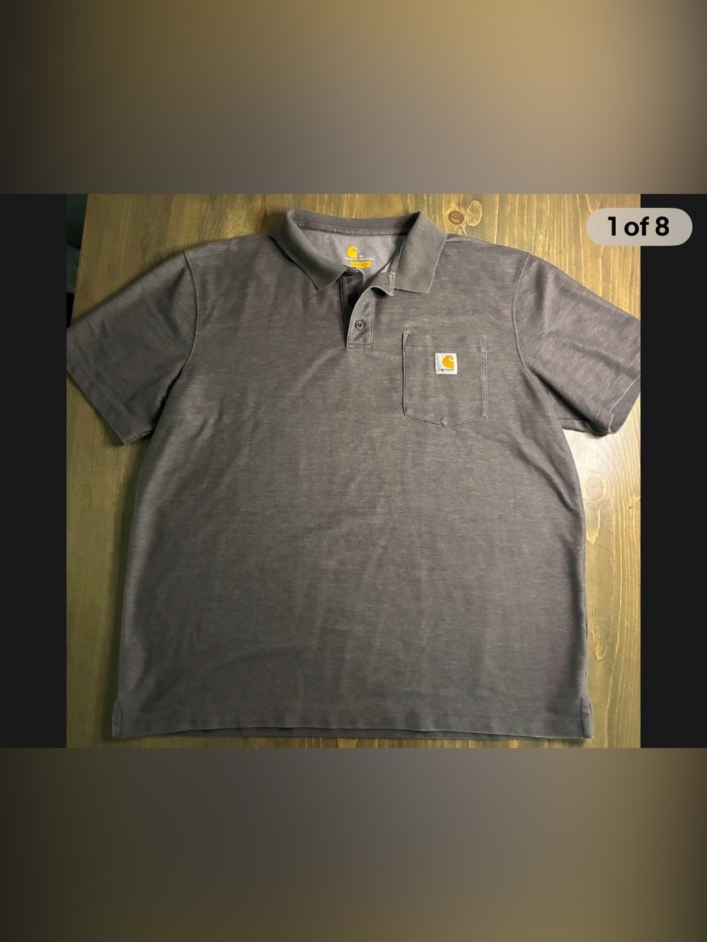 Carhartt Men’s Charcoal Short-Sleeve Pocket Polo